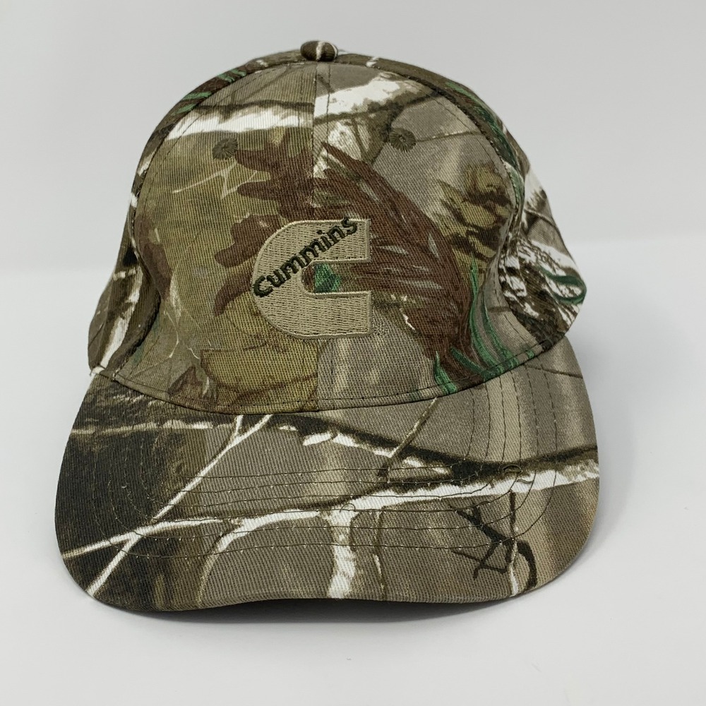 Vintage Cummins Camo Baseball Hat Adjustable Realtree Camouflage Cap